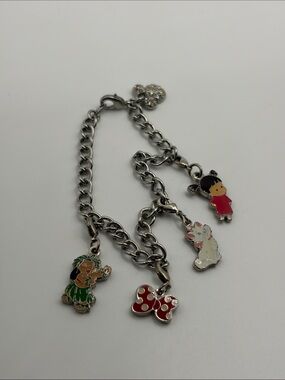 Silver tone Disney Charm Bracelet